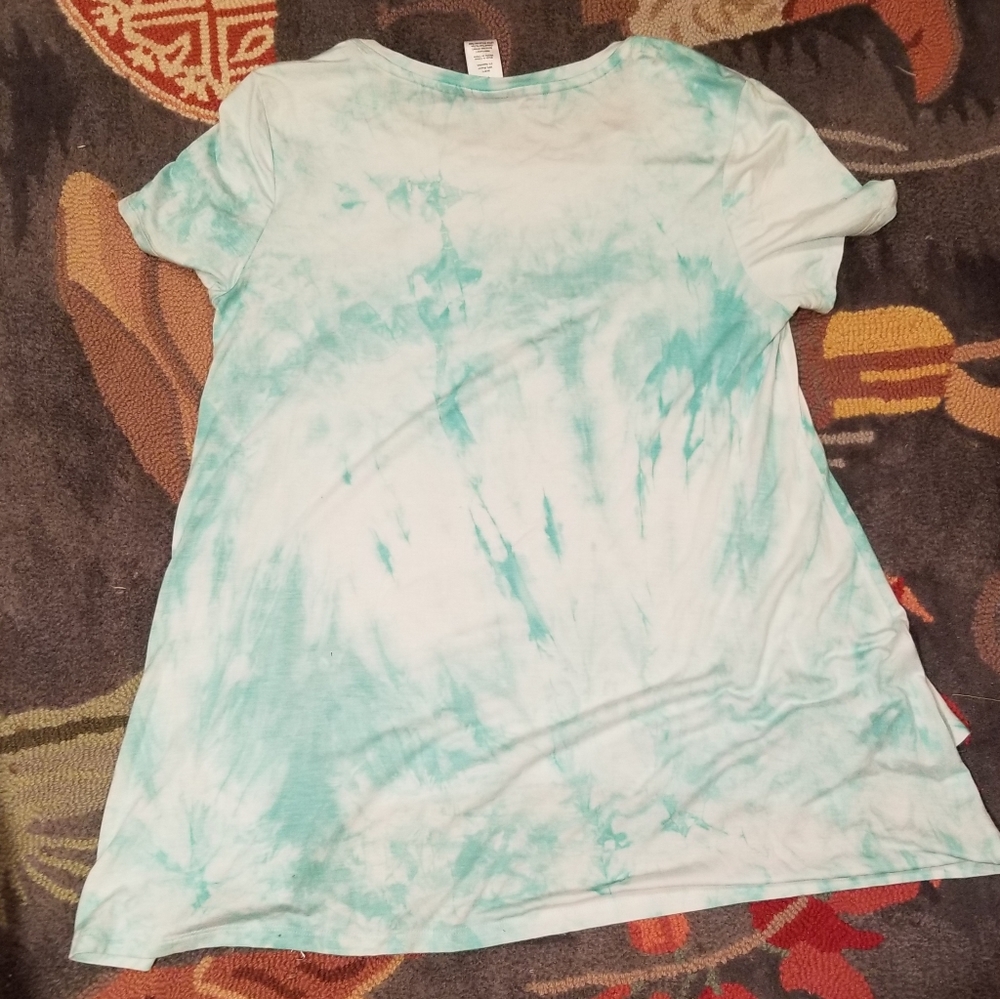 Active Life mint green tie dye soft Tshirt Size S